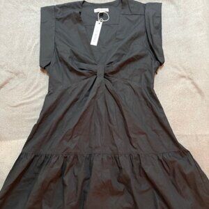 NWT Steve Madden Women's 100% Cotton Mini Ruffle Dress/Size XL/Black